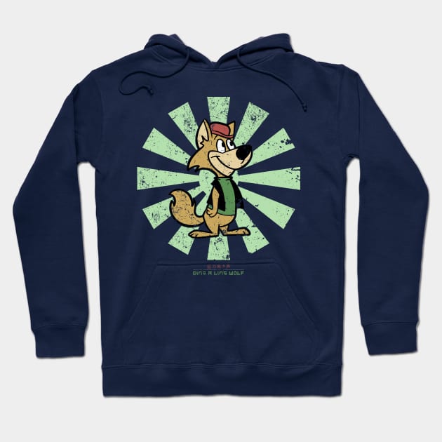 Ding A Ling Wolf Retro Japanese Hoodie by Nova5